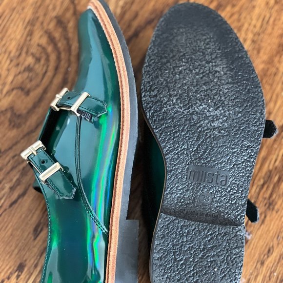 Miista - Victoria Brogue in Iridescent Green - Picture 4 of 4